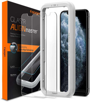 Spigen GlastR AlignMaster voor Apple iPhone 11 / iPhone XR- 2-pack