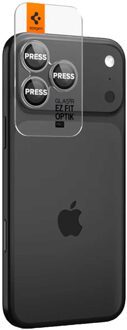 Spigen GLAStR Camera Protector Glas 2 Pack voor de Apple iPhone 17 Pro / 17 Pro Max / 16 Pro / 16 Pro Max / 15 Pro / 15 Pro Max / 14 Pro / 14 Pro Max - Grijs