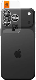 Spigen GLAStR Camera Protector Glas 2 Pack voor de Apple iPhone 17 Pro / 17 Pro Max / 16 Pro / 16 Pro Max / 15 Pro / 15 Pro Max / 14 Pro / 14 Pro Max - Zilver