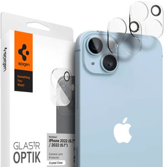 Spigen GLAStR EZ Fit Optik Camera Protector 2 Pack voor de Apple iPhone 14 / 14 Plus - Crystal Clear Transparant