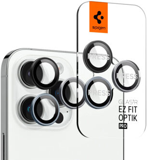 Spigen GLAStR EZ Fit Optik Camera Protector 2 Pack voor de Apple iPhone 15 Pro / 15 Pro Max - Zero One Transparant