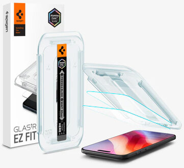 Spigen GLAStR EZ Fit Screenprotector 2 Pack + Applicator voor de Apple iPhone Air Transparant