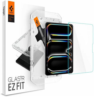 Spigen GLAStR EZ Fit Screenprotector + Applicator voor de Apple iPad Pro 11 (2025) M5 / (2024) M4 Transparant