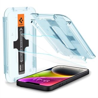 Spigen GLAStR EZ Fit Screenprotector + Applicator voor de iPhone 13 / 13 Pro Transparant