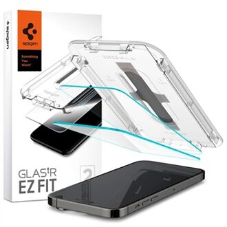 Spigen GLAStR EZ Fit Screenprotector + Applicator voor de iPhone 14 Pro Transparant