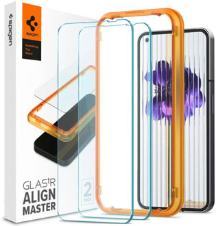 Spigen GLAStR EZ Fit Screenprotector + Applicator voor de Nothing Phone (2) Transparant