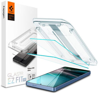 Spigen GLAStR EZ Fit Screenprotector + Applicator voor de Samsung Galaxy S25 Ultra Transparant