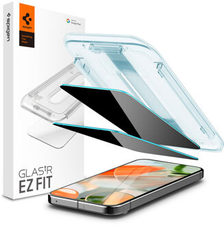Spigen GLAStR Privacy EZ Fit Screenprotector + Applicator - 2-pack voor de Google Pixel 9 / 9 Pro / 10 / 10 Pro Transparant