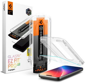 Spigen GLAStR Privacy EZ Fit Screenprotector + Applicator voor de Apple iPhone 17 Pro Max Transparant