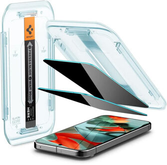 Spigen GLAStR Privacy EZ Fit Screenprotector + Applicator voor de Google Pixel 9 Pro XL / 10 Pro XL Transparant