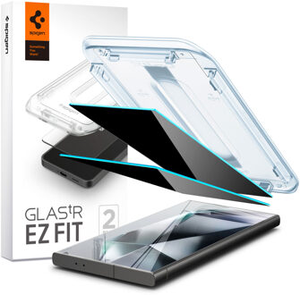 Spigen GLAStR Privacy EZ Fit Screenprotector + Applicator voor de Samsung Galaxy S24 Ultra Transparant