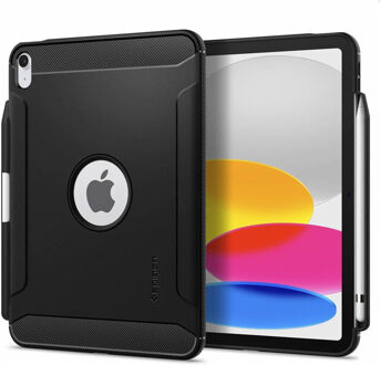 Spigen Hoes geschikt voor iPad 2022 - Rugged Armor - Zwart
