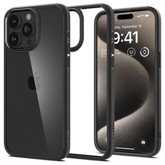 Spigen Hoesje geschikt voor iPhone 15 Pro Max Spigen Ultra Hybrid Case - Zwart