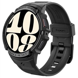 Spigen Hoesje geschikt voor Samsung Galaxy Watch6 40mm - Rugged Armor Pro - Zwart