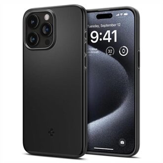Spigen Hoesje iPhone 15 Pro Spigen Thin Fit Case - Zwart
