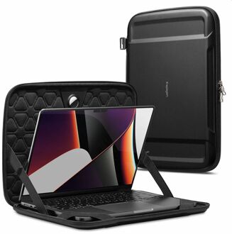 Spigen Laptop Hoes geschikt voor 13-14 inch -Rugged Armor Pro Pouch Case - Zwart