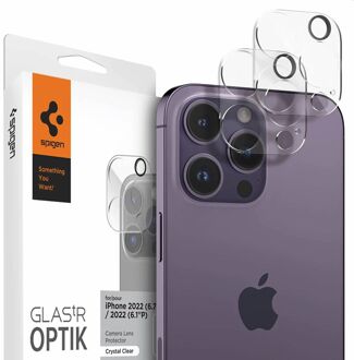 Spigen Lens Protector geschikt voor iPhone 14 Pro / 14 Pro Max / iPhone 15 / 15 Pro Max - Spigen Cameralens Tempered Glass - 2 pack transparant