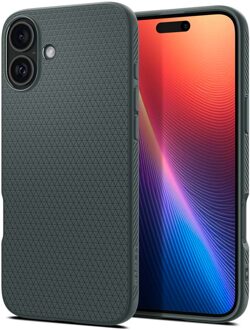 Spigen Liquid Air™ Backcover voor de Apple iPhone 16 - Abyss Green Donkergroen