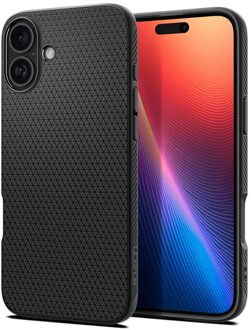 Spigen Liquid Air™ Backcover voor de Apple iPhone 16 - Matte Black Zwart