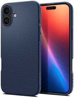 Spigen Liquid Air™ Backcover voor de Apple iPhone 16 - Navy Blue Blauw