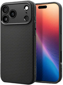 Spigen Liquid Air™ Backcover voor de Apple iPhone 17 Pro - Matte Black Zwart
