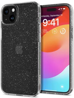 Spigen Liquid Crystal Glitter Backcover voor de iPhone 15 - Crystal Quartz Transparant