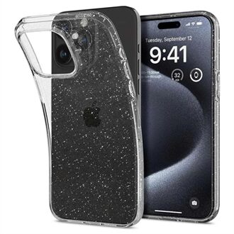 Spigen Liquid Crystal Glitter Backcover voor de iPhone 15 Pro - Crystal Quartz Transparant
