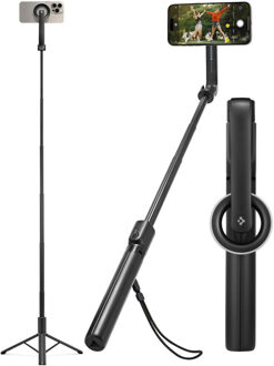 Spigen MagSafe Tripod Selfie Stick - met afstandsbediening - Universeel - 120CM - Zwart - One size
