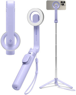 Spigen MagSafe Tripod Selfie Stick - met afstandsbediening - Universeel - 74CM - Lavender Lila - One size