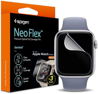 Spigen Neo Flex Optical Film Screenprotector (3 pack) voor de Apple Watch Series 4-9 / SE - 40/41 mm Transparant - 41 mm