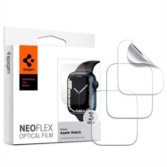 Spigen Neo Flex Optical Film Screenprotector (3 pack) voor de Apple Watch Series 4-9 / SE - 40/41 mm Transparant