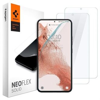 Spigen Neo Flex Screenprotector Duo Pack voor de Samsung Galaxy S22 Transparant