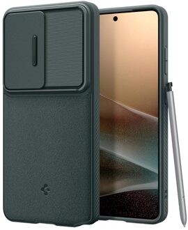 Spigen Optik Armor Camera Slider voor de Samsung Galaxy S26 Ultra - Abyss Green Donkergroen