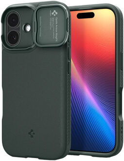 Spigen Optik Armor MagSafe voor de Apple iPhone 17 - Abyss Green Donkergroen
