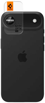 Spigen Optik Pro EZ Fit Lens Protector - Cameralens bescherming (2-pack) voor de Apple iPhone Air - Crystal Silver Zilver