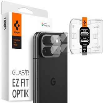 Spigen Optik Pro EZ Fit Lens Protector - Cameralens bescherming (2-pack) voor de Google Pixel 9 Pro Fold Transparant