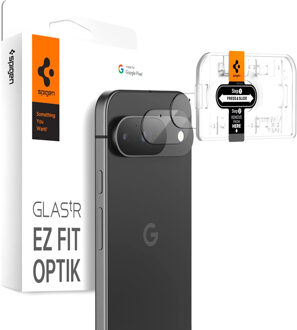 Spigen Optik Pro EZ Fit Lens Protector - Cameralens bescherming (2-pack) voor de Google Pixel 9 Transparant