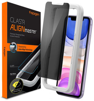 Spigen Privacy Glass Met Montage Frame voor Apple iPhone 11 AGL00103