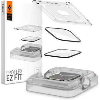 Spigen Pro Flex EZ Fit Screenprotector met applicator voor de Apple Watch Series 7/8/9/ - 45 mm - Transparant