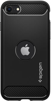 Spigen Rugged Armor Apple iPhone SE (2020) Hoesje Zwart