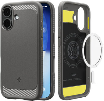 Spigen Rugged Armor Backcover MagSafe voor de Apple iPhone 17 - Grey Grijs