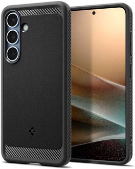 Spigen Rugged Armor Backcover MagSafe voor de Samsung Galaxy S25 - Matte Black Zwart