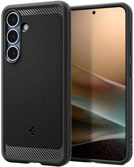 Spigen Rugged Armor Backcover MagSafe voor de Samsung Galaxy S25 Plus - Matte Black Zwart