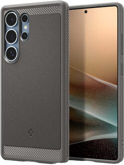 Spigen Rugged Armor Backcover MagSafe voor de Samsung Galaxy S25 Ultra - Marble Gray Grijs