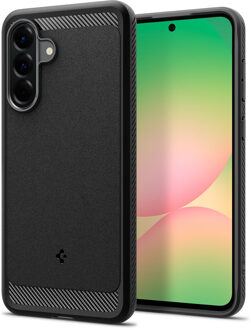 Spigen Rugged Armor Backcover voor de Samsung Galaxy A56 - Matte Black Zwart