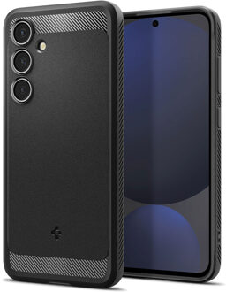 Spigen Rugged Armor Backcover voor de Samsung Galaxy S24 FE - Matte Black Zwart