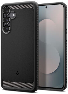 Spigen Rugged Armor Backcover voor de Samsung Galaxy S25 FE - Matte Black Zwart