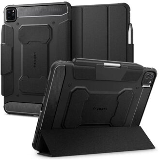 Spigen Rugged Armor Pro Bookcase voor de Apple iPad Pro 11 (2025) M5 / (2024) M4 - Zwart