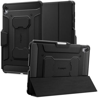 Spigen Rugged Armor Pro Bookcase voor de Samsung Galaxy Tab S11 - Zwart - 11