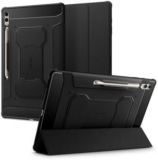 Spigen Rugged Armor Pro Bookcase voor de Samsung Galaxy Tab S9 Ultra - Zwart - 14.6